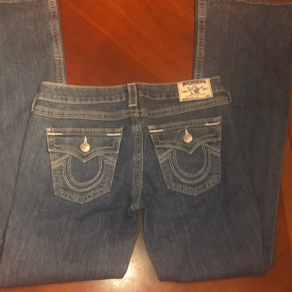 True religion light blue denim boot cut o stretch size 30 - used but like new - Picture 1 of 6